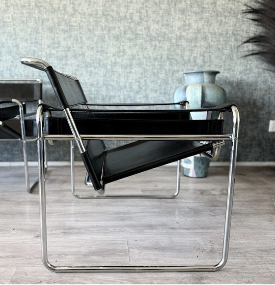Image 1 of Chaise Wassily vintage, Marcel Breuer, Fasem, Italie, années 80