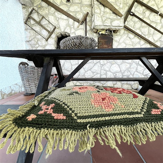 Antica Fodera per Cuscino Tradizionale Portoghese Arraiolos in Legno – Cuscini, Wool (photo 2 of 10)