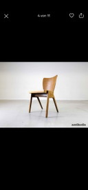 Set of 4 Mid - Century chairs Kadeder beech vintage stacking chair