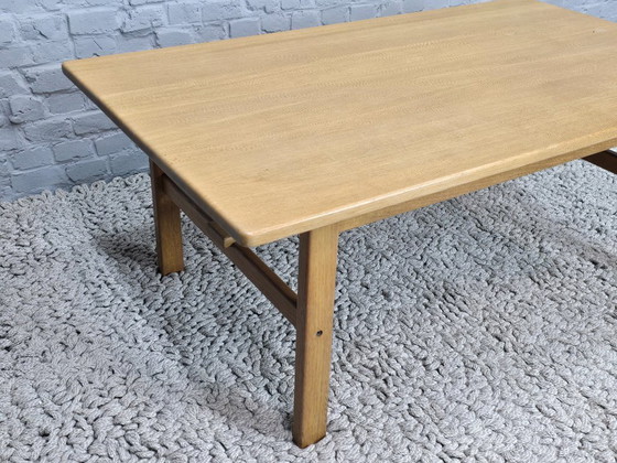 Image 1 of Large Mid-Century Scandinavian Design Solid Oak Coffee Table by KP Möbler, Denmark 1970s.
