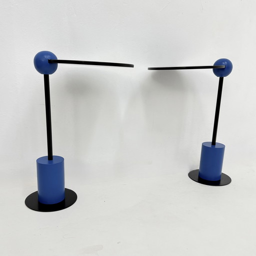 Paar Beistelltische Edward Geluk für Arco - 1980's 'Piccolo' postmoderner Memphis-Stil - Niederländisches Design