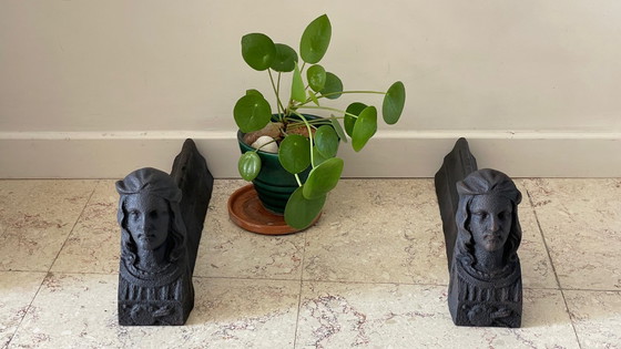 Image 1 of Vintage gietijzeren haardhonden