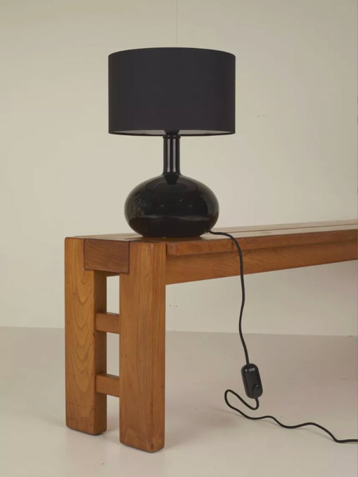 Black glass lamp base with dimmer, Ikea Ljusås Ysby by Anne Nilsson, 2009