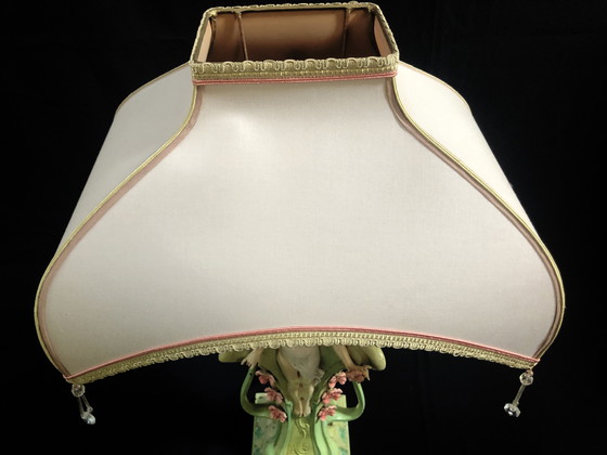 Image 1 of Large Vintage Table Lamp - Siren - Robert Pfeffer - Art Nouveau - 1920