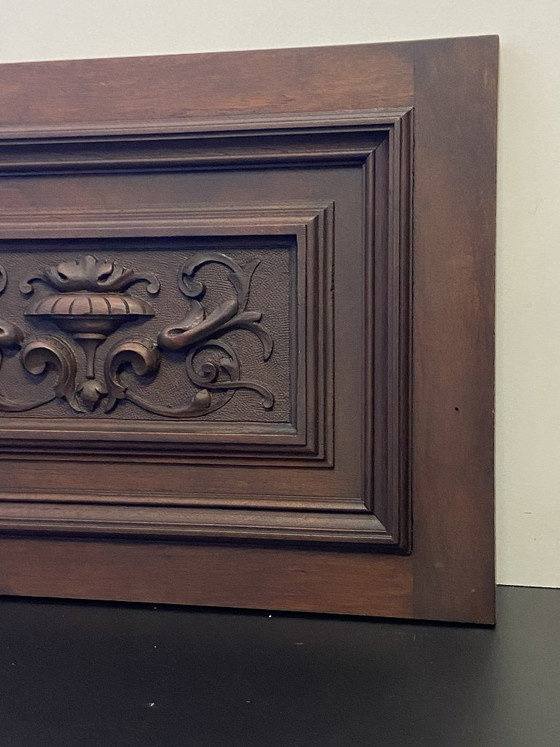 Élément Architectural Français Panneau Bois Massif Sculpté Mobilier 1900 Antik – Décorations murales, Wood (photo 4 of 10)