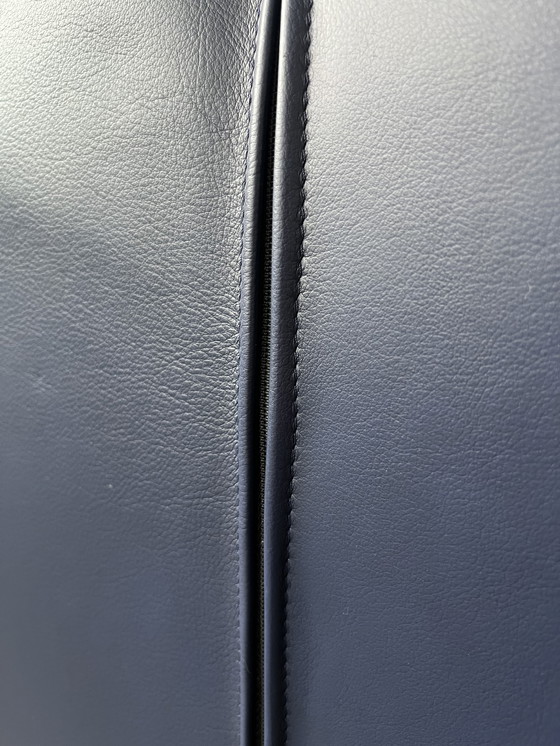 Image 1 of Cassina Met designer sofa couch leather blue