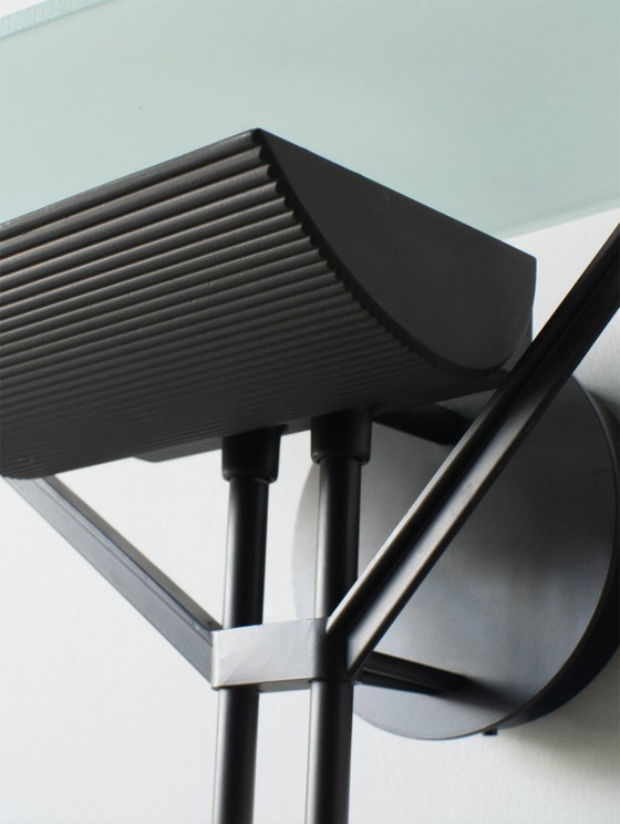 Image 1 of Wall lamp Postmodern Luci Accademia Italia Asahara Shigeaki lamp black Memphis Shogun 80s 90s