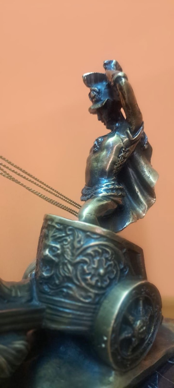 Römische Bronzefigur, Bildhauerei, Marmor, Schwarz (Foto 7 von 7)