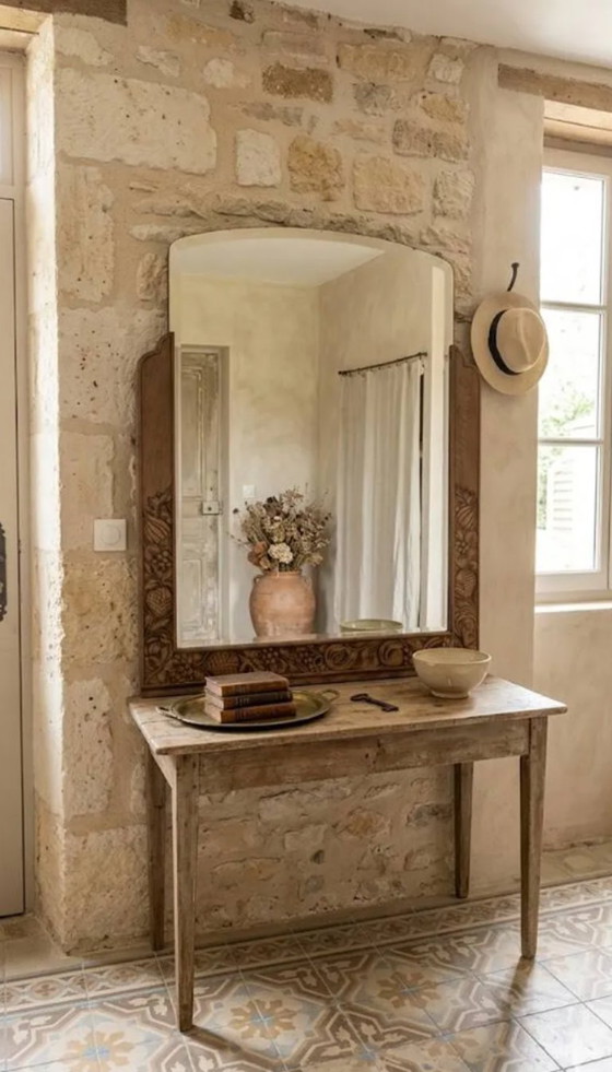 Image 1 of Very large beveled Art Deco mirror