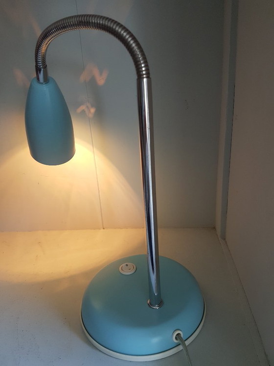 Image 1 of Vintage babyblauw bureaulampje 