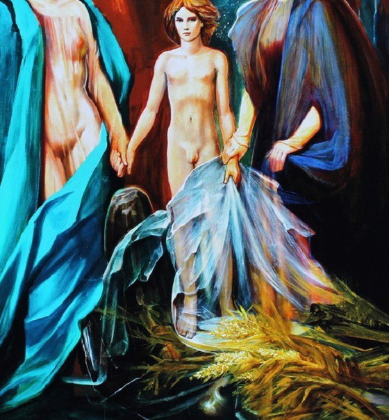 Image 1 of "Demeter" Signed and Limited Lithograph by Ernst Bruzek