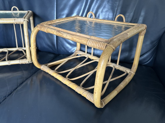 Image 1 of Comodini galleggianti in rattan