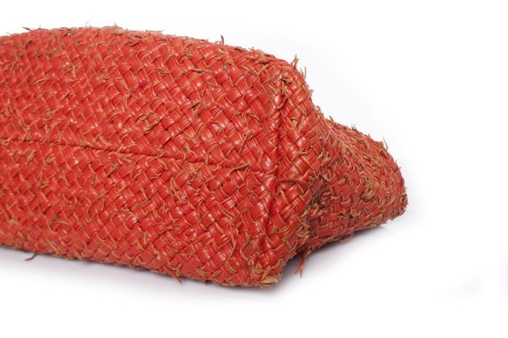 Image 1 of Bottega Veneta, Red cabas tote with pouch
