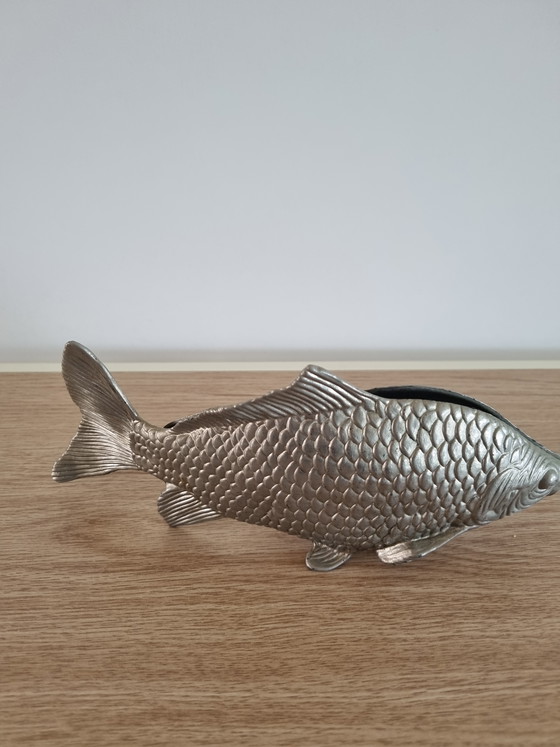 Image 1 of Koi Carp Modello Depositato Italien Versilberter Menühalter