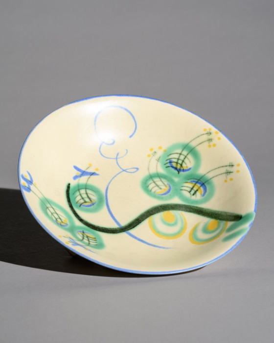 Image 1 of Margarete Heymann-Löbenstein Haël-Werkstätten Art Deco Ceramic Footed Bowl 1930s