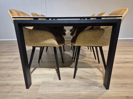 Image 1 of New - Montel Seven Dining Table + 6 Montel Nora Chairs