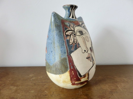 Image 1 of Jarrón de cerámica "Alfajar" España, estilo Picasso, años 80