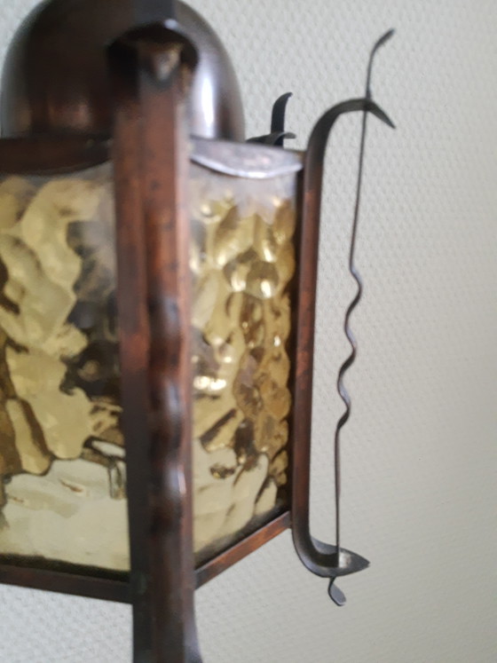 Image 1 of Art Deco Amsterdam School pagoda style pendant lamp, 20s-30s