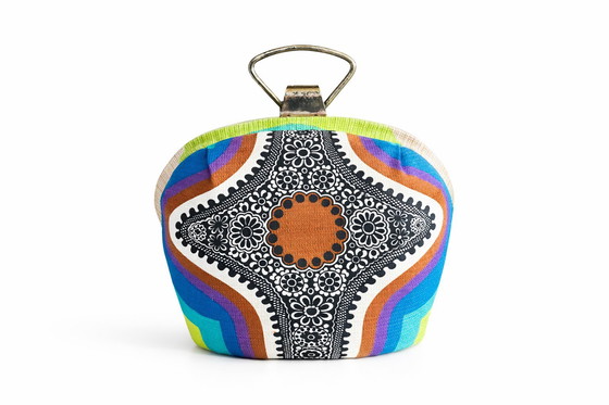 Image 1 of Couvre-théière rétro vintage à motif psychédélique années 70