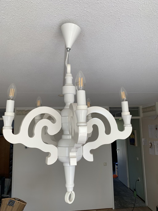 Lámpara de araña blanca elegante, réplica de Studio Job