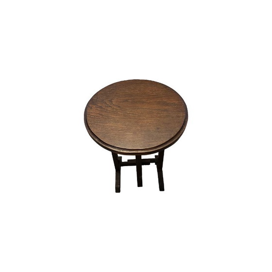 Old French Oak Folding Side Table, 1950s – Wood (photo 5 of 6)
