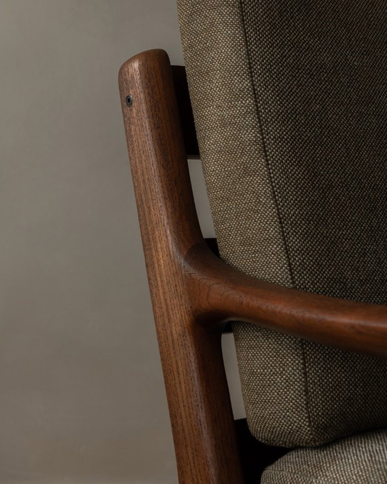 Image 1 of Vintage Senator tweezitsbank van Ole Wanscher voor Cado | Frame van Deens teakhout | Originele bekleding | Jaren 60