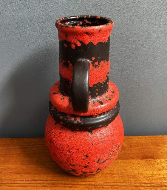Scheurich Vase Model 428-26 Red And Black West Germany Pottery – Ceramic (photo 9 of 12)