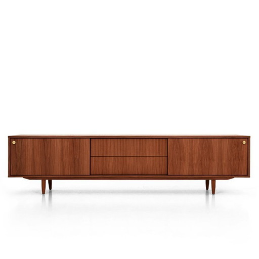 Sideboard Teak gebeizt T-S01 Schiebetür und 2 Schubladen 200