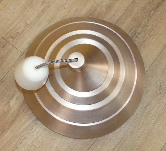 Image 1 of Hans-Agne Jakobsson 1960s pendant lamp copper-colored aluminum slats ceiling lamp for Hans-Agne Jakobsson AB, Markaryd