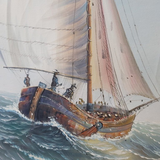 John Ambrose (1931–2010). Sailing Ships on the High Seas.