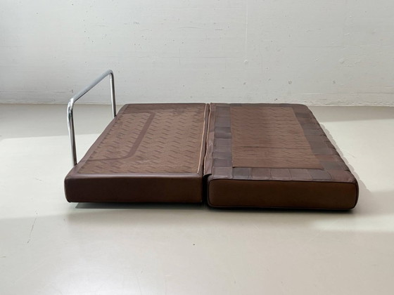 Image 1 of Iconische DS-85 slaapbank van De Sede, cognacbruin, Zwitserland, jaren 60.