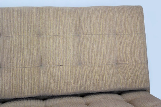 Poltrone Vintage Space Age Cecoslovacche, anni '70, Set di 4, Zona salotto, Tessile, Metallo, Beige (foto 12 di 13)