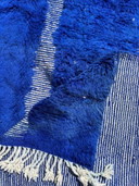 Tappeto marocchino blu fatto a mano, 210x300 cm