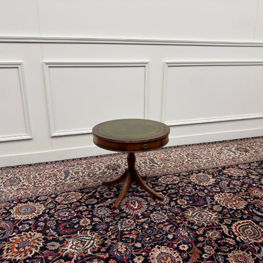 Klassiek Engels Chesterfield Bijzettafel Drumtafel