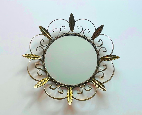 Image 1 of Deknudt Sun Mirror * Hollywood Regency * 60s Vintage