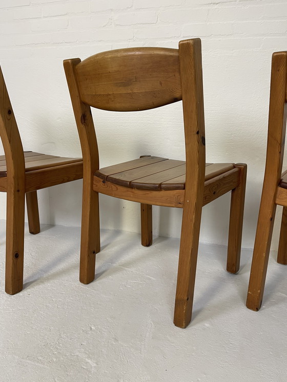 Image 1 of Chaises de salle à manger en pin, style vintage danois, Rainer Daumiller