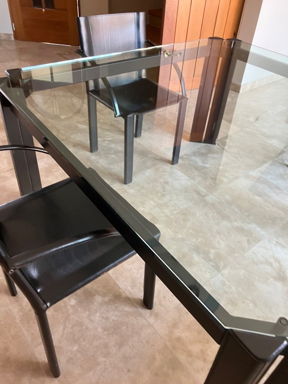Matteo Grassi Esszimmer – Esszimmergarnitur, Glass, Leather (photo 6 of 6)