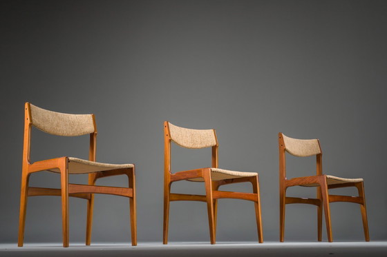 Image 1 of Teakhouten eetkamerstoelen, toegeschreven aan Erik Buch voor Anderstrup Stolefabrik, Denemarken, jaren 70, set van 3.