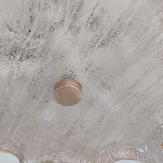 Image 1 of Vintage Kaiser Leuchten ijsglas plafondlamp 