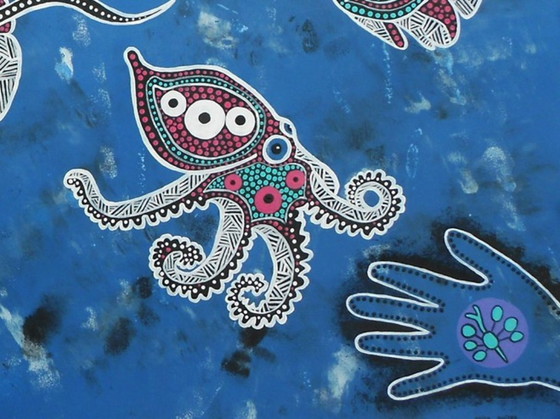 Image 1 of Vida marina - La vida en el mar (inspiración Arte Aborigen)