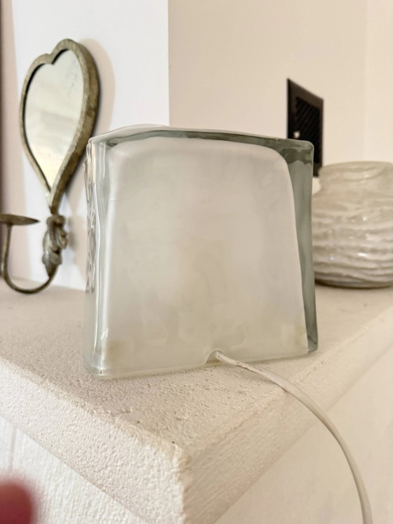 "Iviken" table lamp known as Ice Cube – IKEA Vintage, 1990s – Crystal, Plastic, Scandinavian (photo 6 of 8)