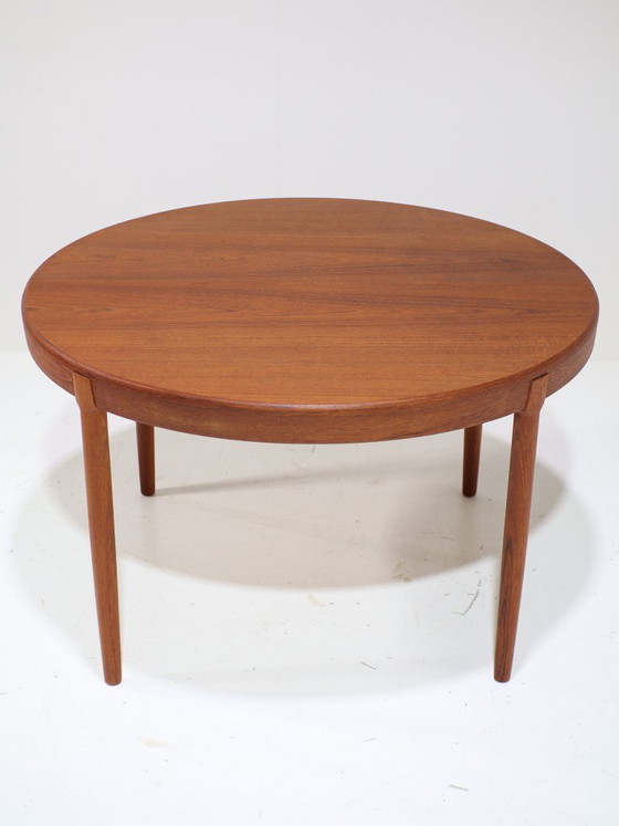 Image 1 of Uitschuifbare ronde eettafel teak Deens vintage jaren '60