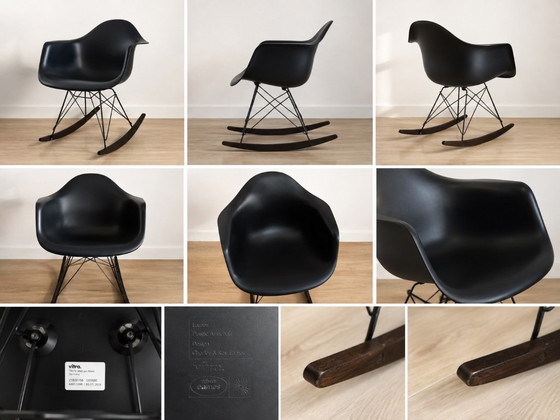 Vitra Eames RAR schommelstoel – Zwarte collectie 2015 – Charles & Ray Eames – Schommelstoelen, Metal, Plastic (photo 8 of 8)