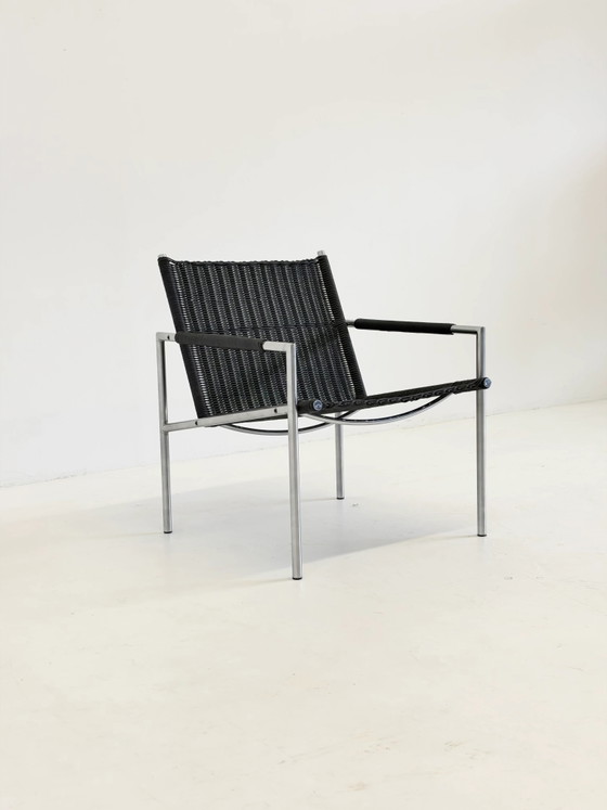 Martin Visser SZ 01 Armchair for Spectrum in Black – Metal, Mid Century Modern (photo 2 of 9)