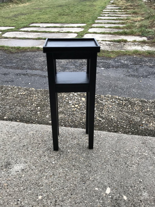 Kleine Art Deco Zwarte Bijzettafel, jaren 30