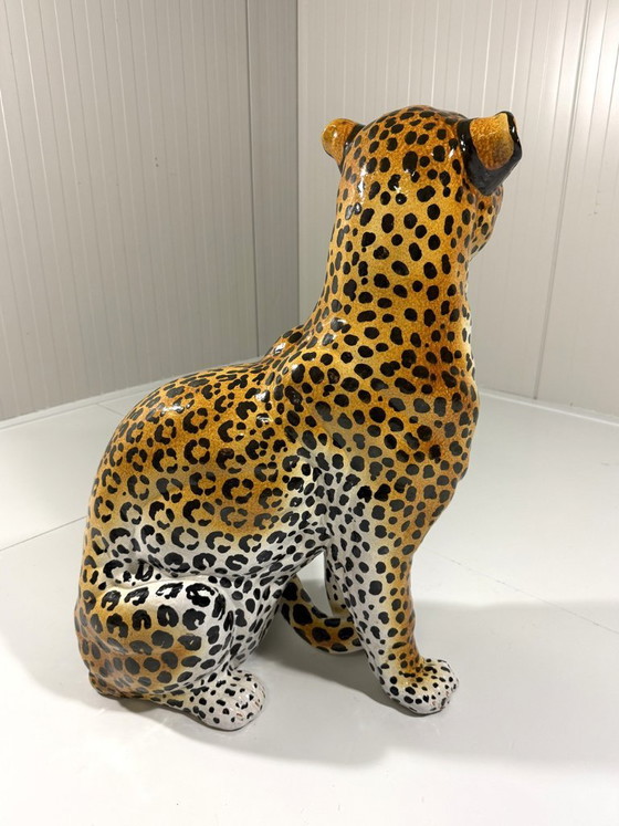 Grande Leopardo in Ceramica Italiano Anni '70 – Oggetti decorativi (photo 7 of 15)