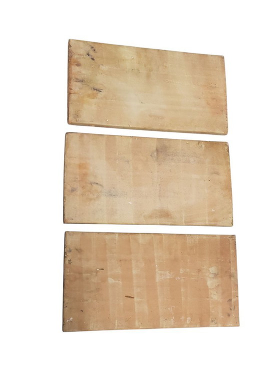 Image 1 of 3 piastrelle artistiche in ceramica 1960