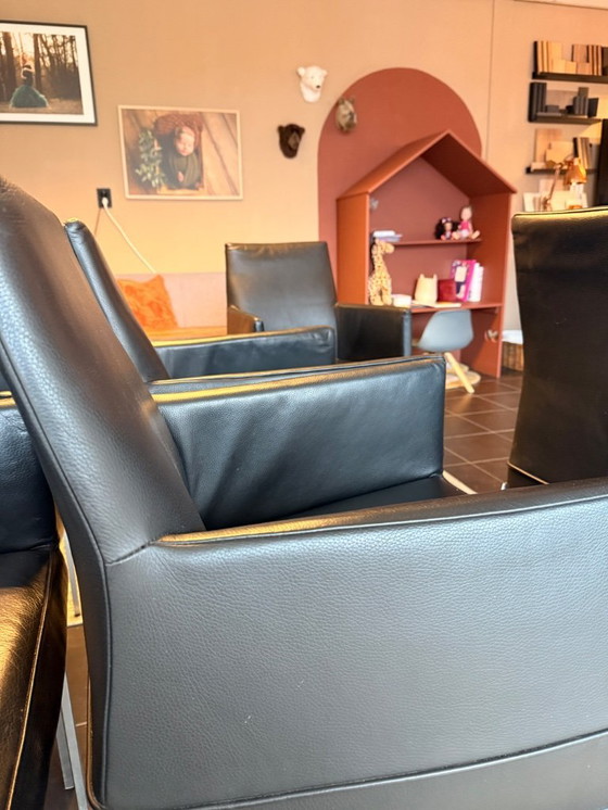 Image 1 of 6 sedie da pranzo in pelle Bert plantagie