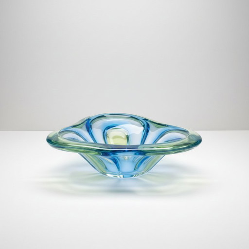 Midcentury Murano Glass Bowl, 1970s