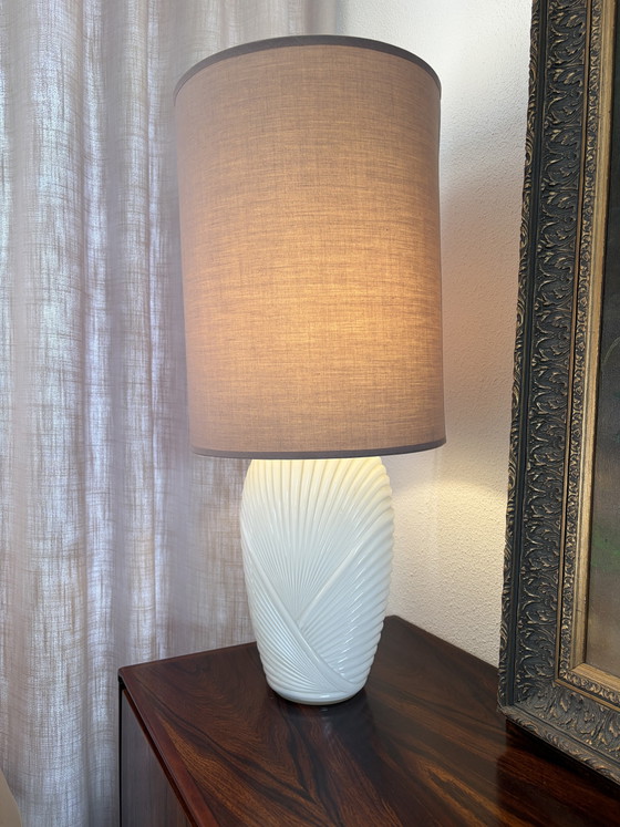 Vintage Art Deco Anchor Hocking Tafellamp/Vaas – Tafellampen, Glass, Textile (photo 3 of 9)